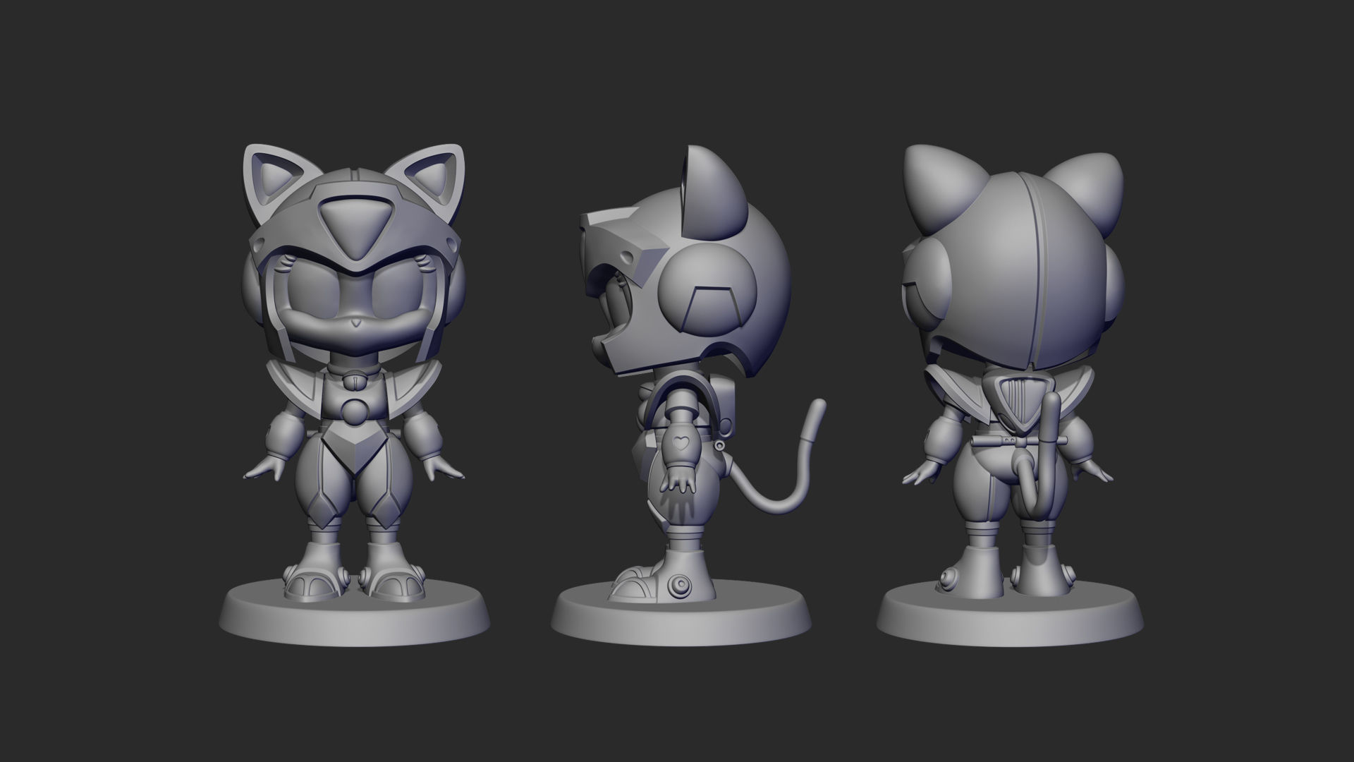 Samurai Pizza Cats Polly Esther  3D print model_2