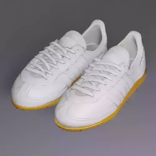 PBR Low-poly Shoe adidas sneaker with soles