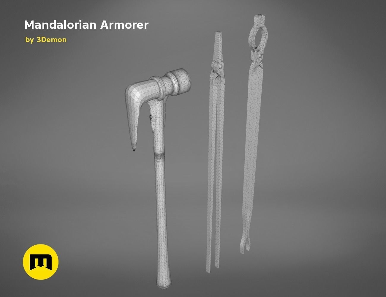 Mandalorian Armorer - Armor and tools 3D print model_23