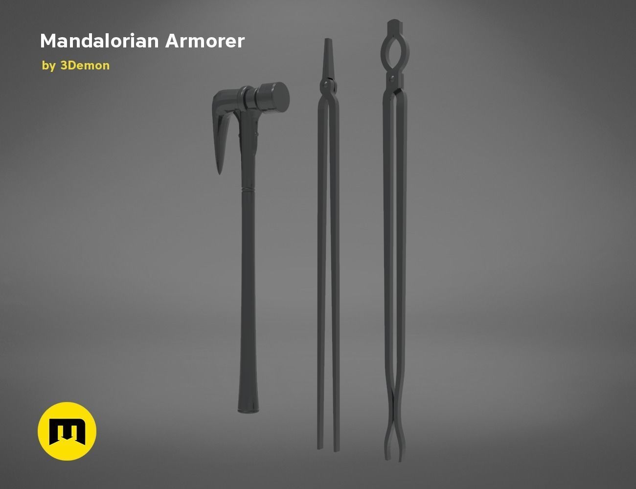 Mandalorian Armorer - Armor and tools 3D print model_3