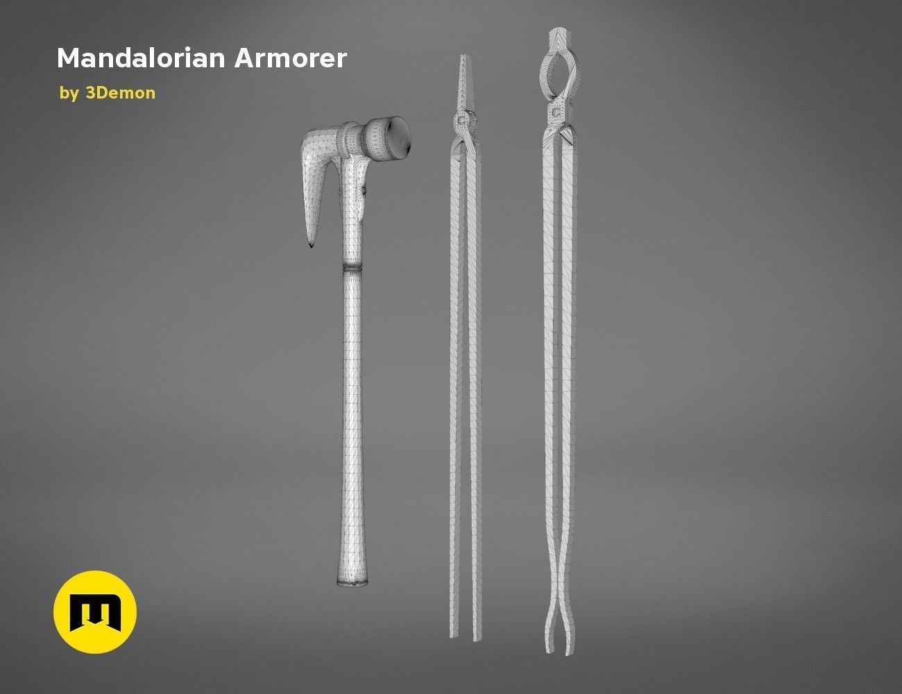 Mandalorian Armorer - Armor and tools 3D print model_22