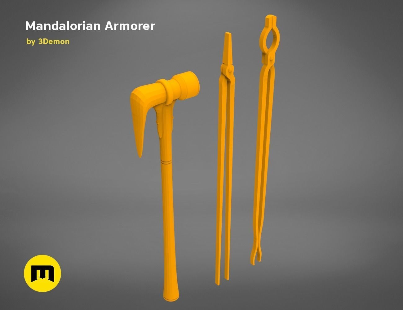 Mandalorian Armorer - Armor and tools 3D print model_17