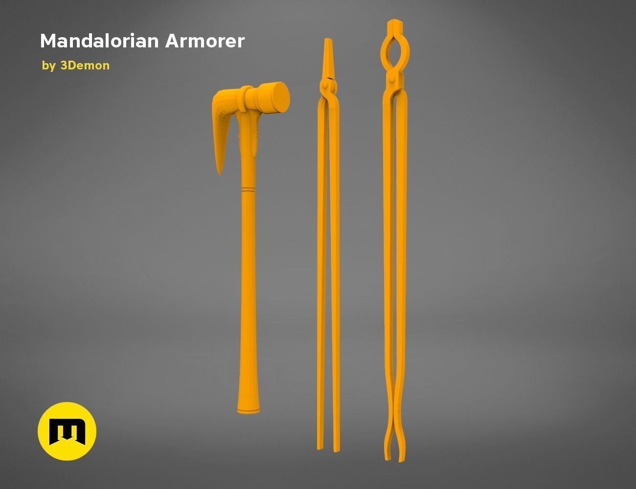 Mandalorian Armorer - Armor and tools 3D print model_16
