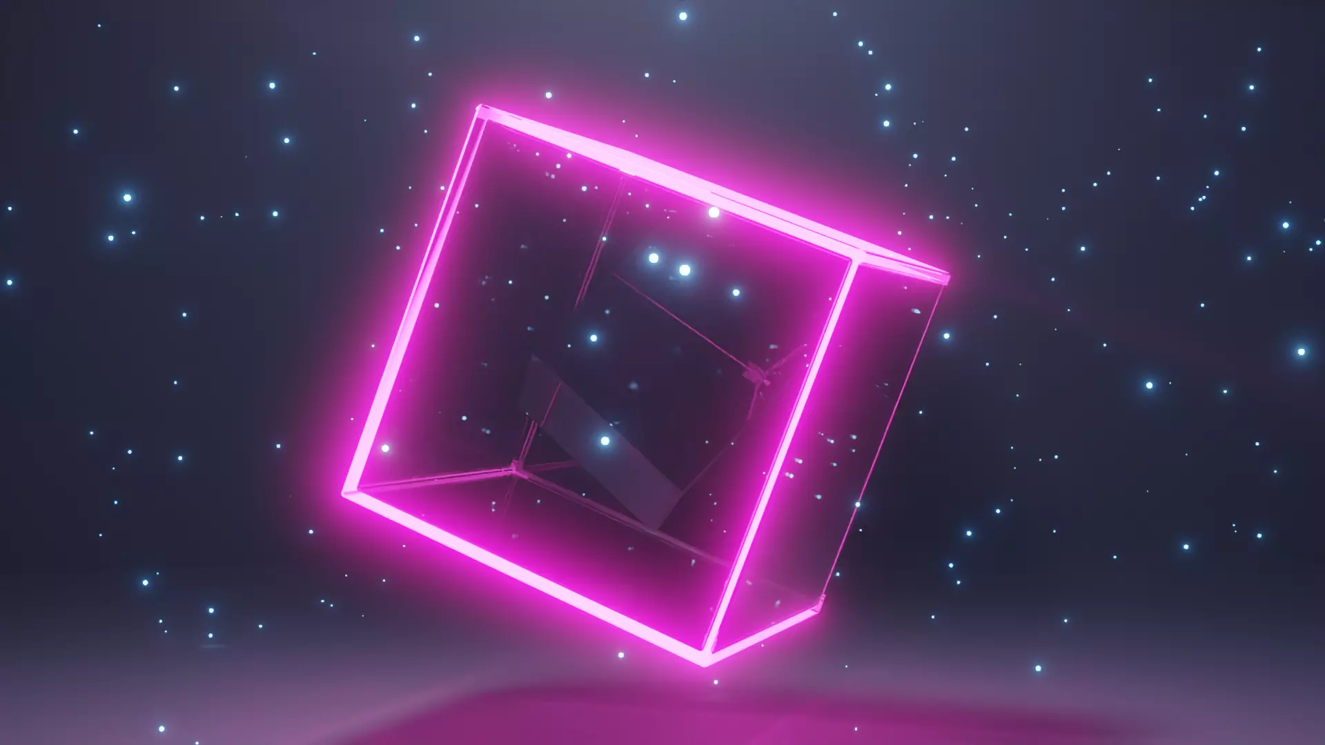 Glowing Cube with another Cube inside  3D model_0