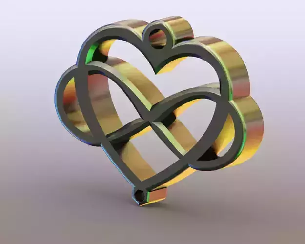 NECKLACE heart in shape of infinity symbol no