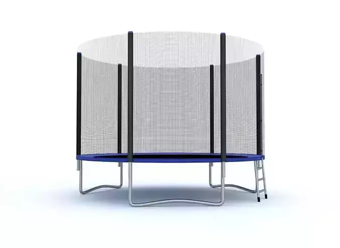 Garden trampoline with ledder 