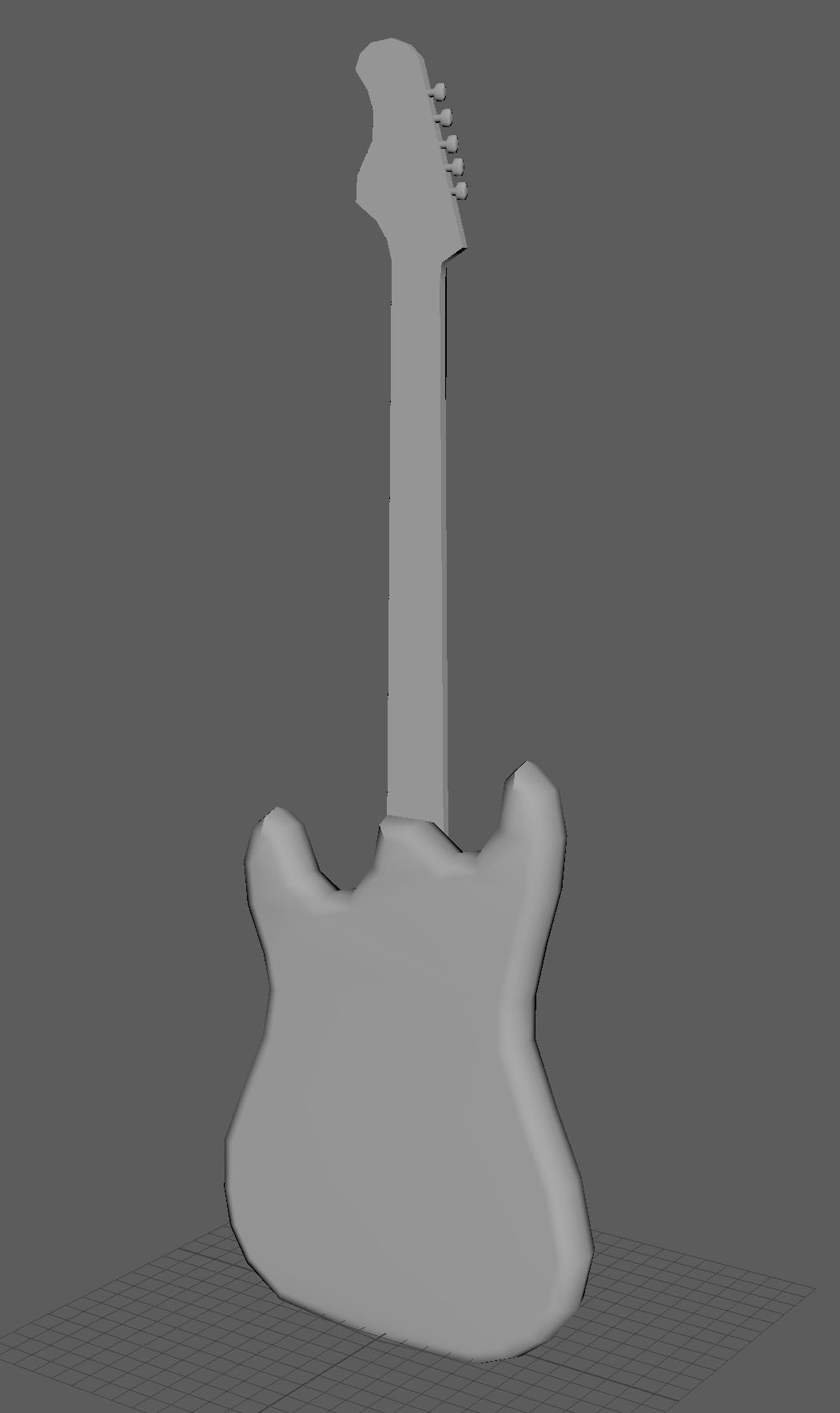 Bass guitar Low-poly 3D model_4
