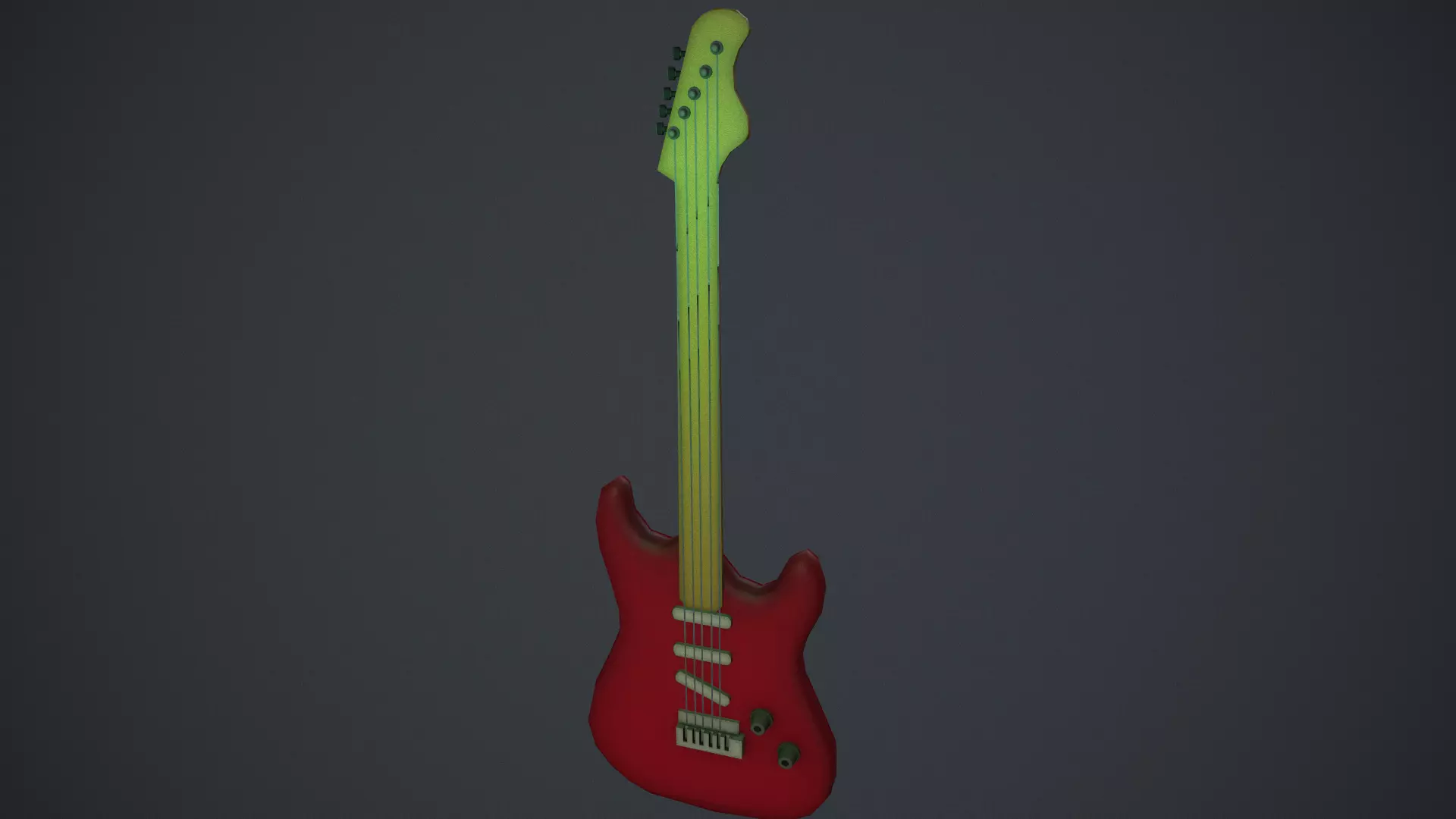 Bass guitar Low-poly 3D model_0