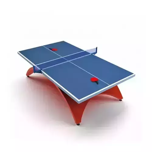 Blue Table Tennis With Red Legs