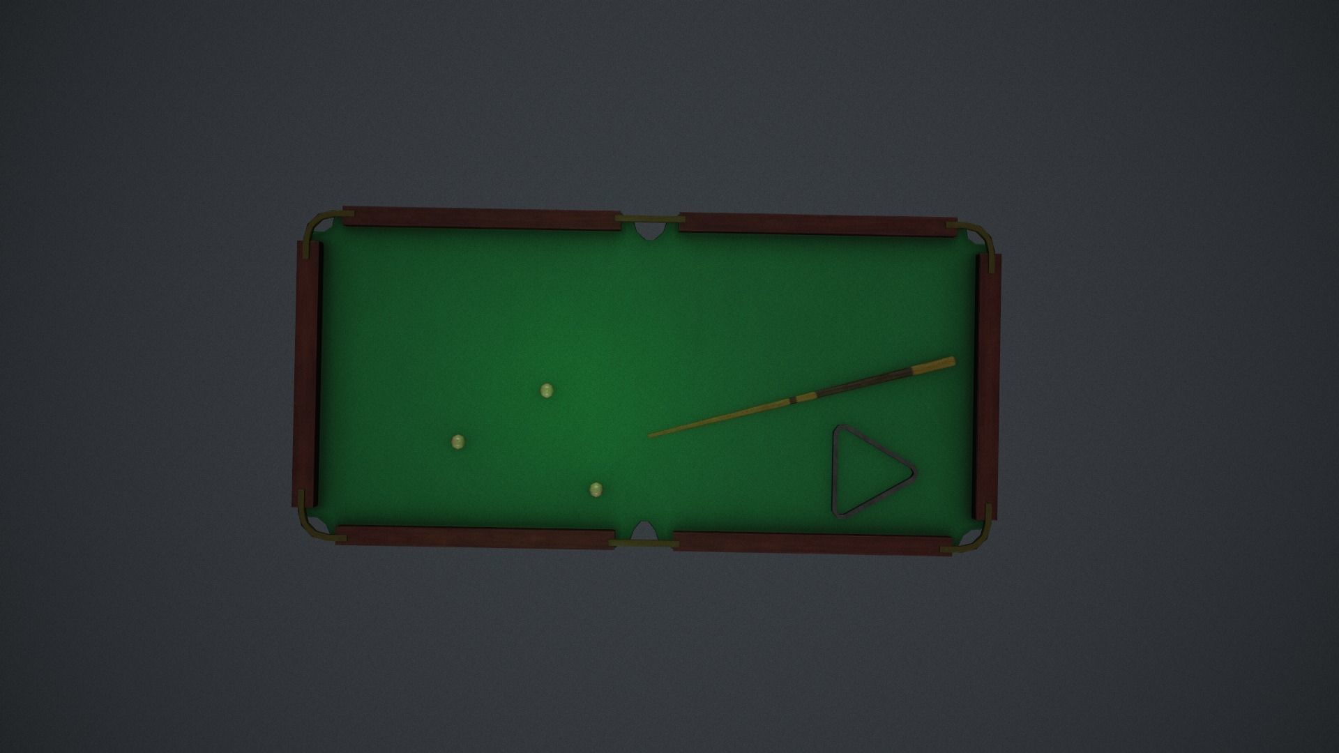 Pool table Low-poly 3D model_2
