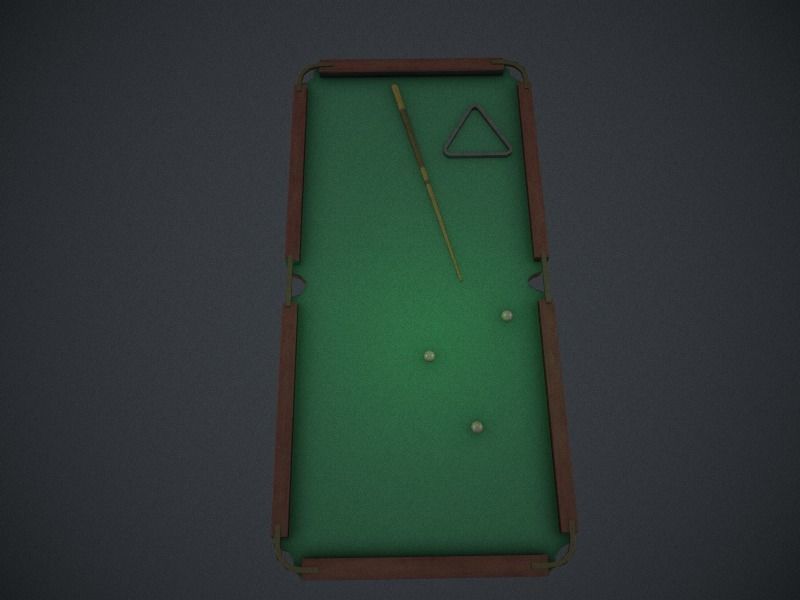 Pool table Low-poly 3D model_6