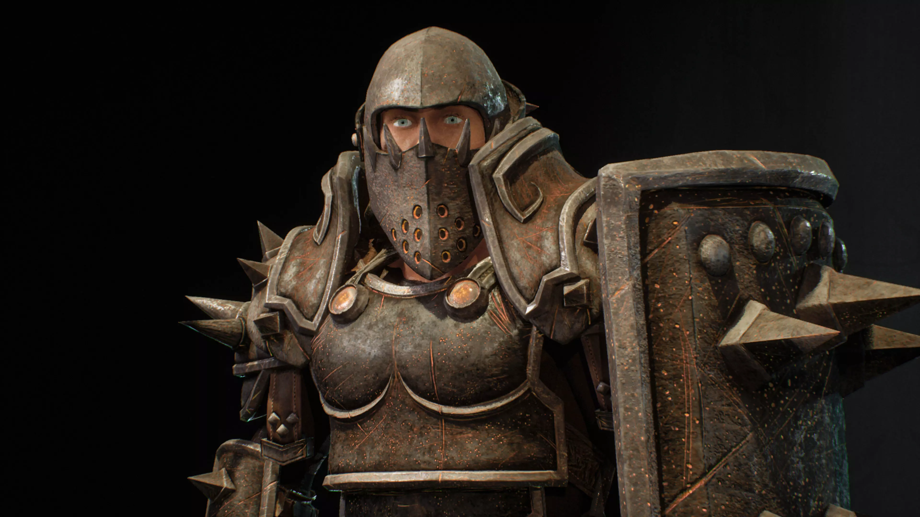 Warrior Low-poly 3D model_0