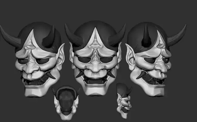 Hannya Mask Japanese 3D print model