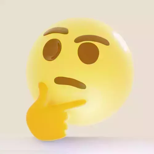 Thinking Emoji Low-poly 3D model