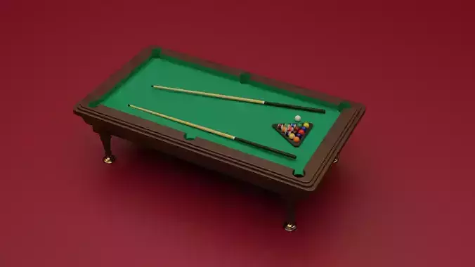 Billiard pool table and cues
