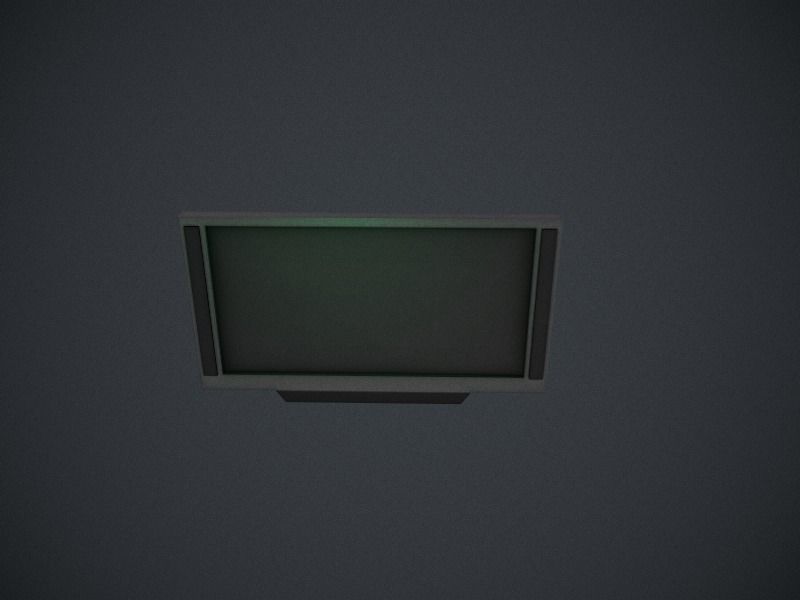 Plasma Tv Low-poly 3D model_7
