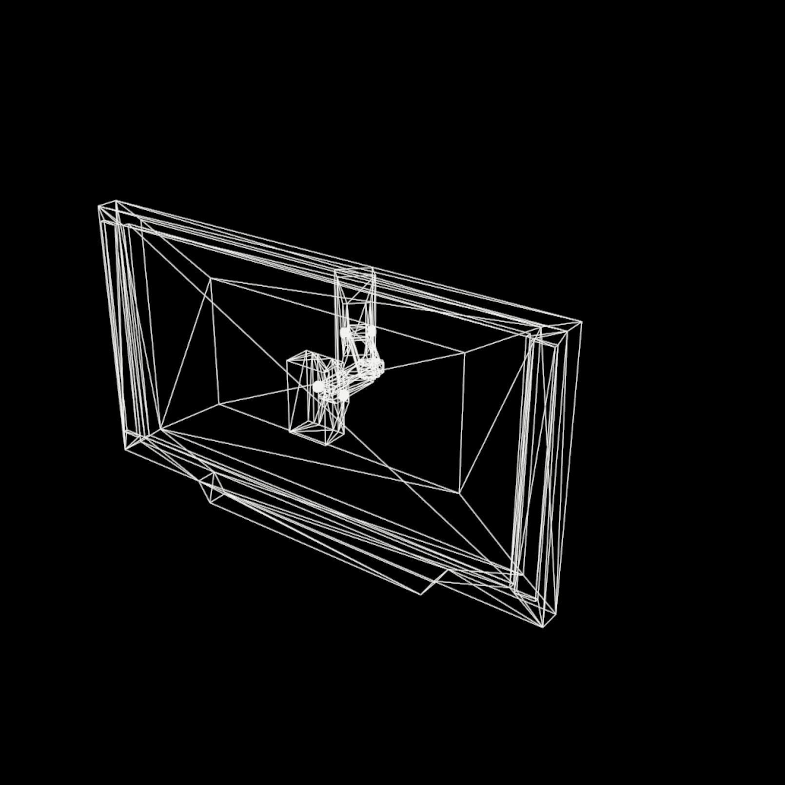 Plasma Tv Low-poly 3D model_9