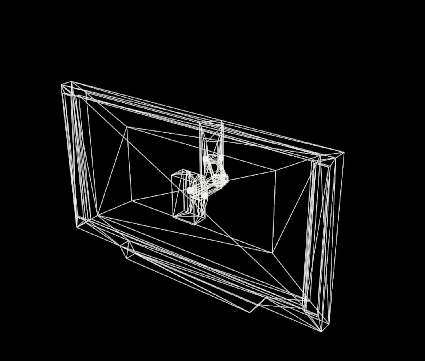 Plasma Tv Low-poly 3D model_5