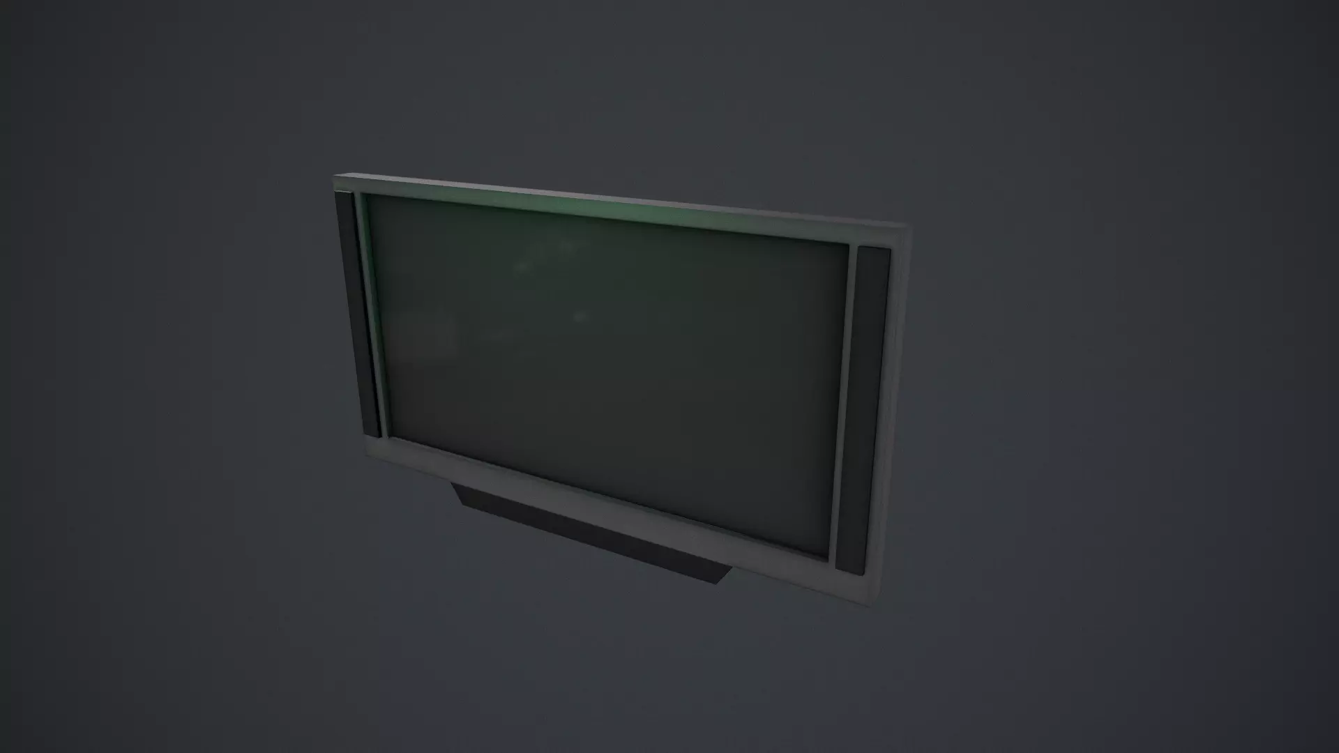 Plasma Tv Low-poly 3D model_0