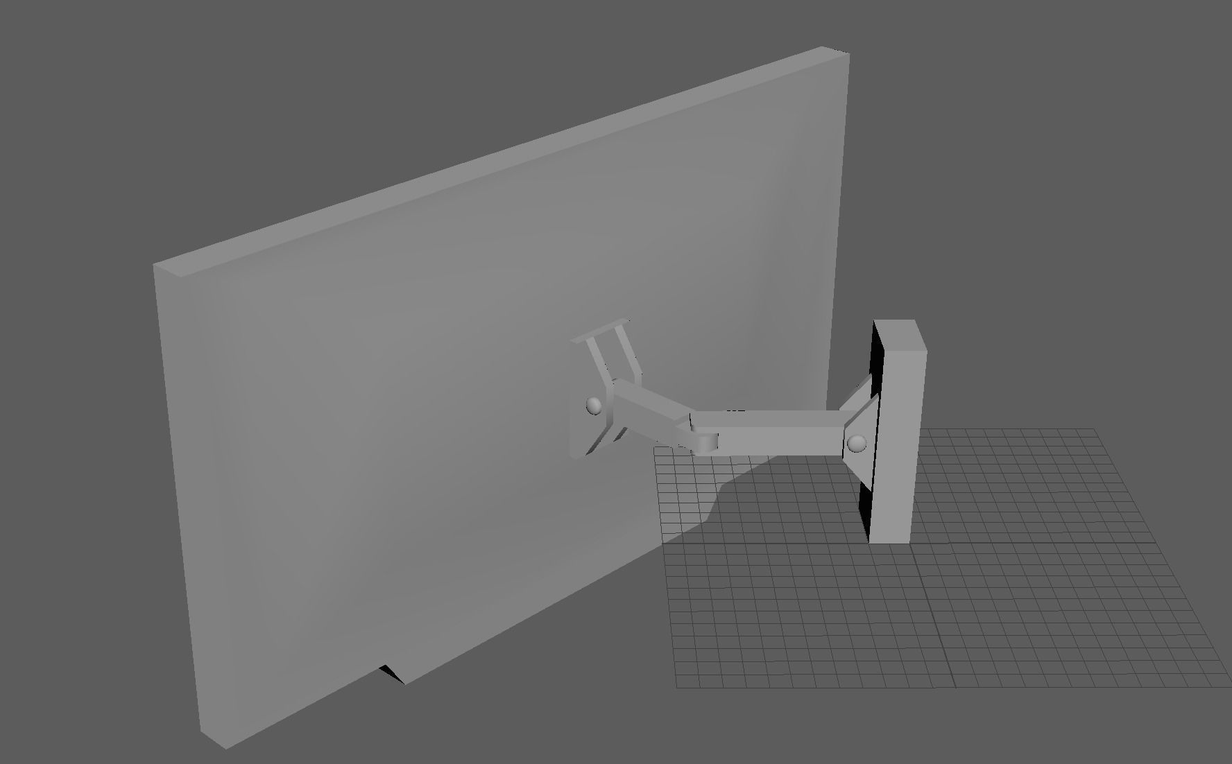 Plasma Tv Low-poly 3D model_4