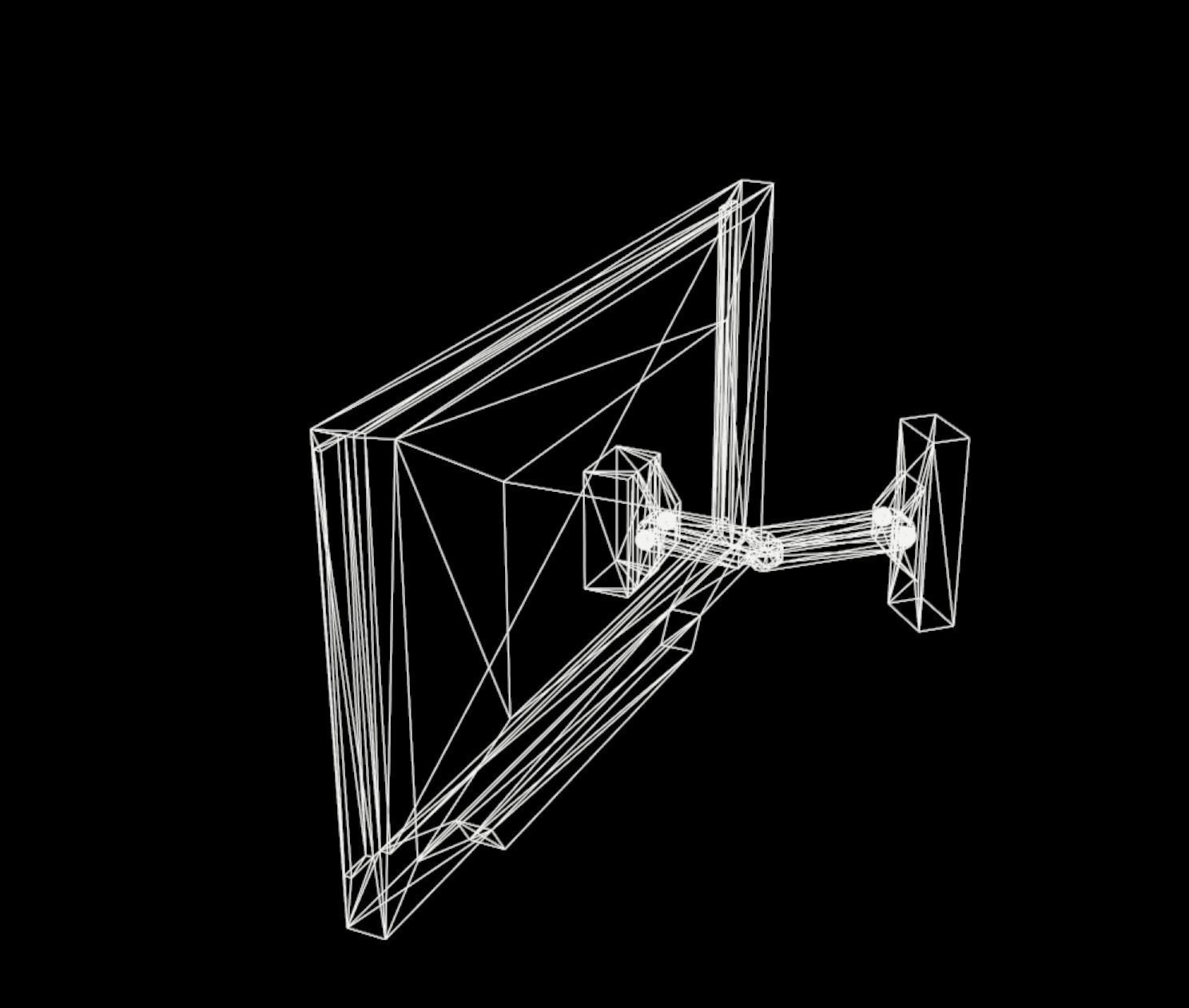 Plasma Tv Low-poly 3D model_6