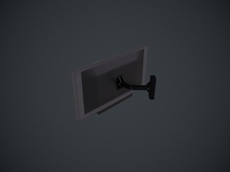 Plasma Tv Low-poly 3D model_8