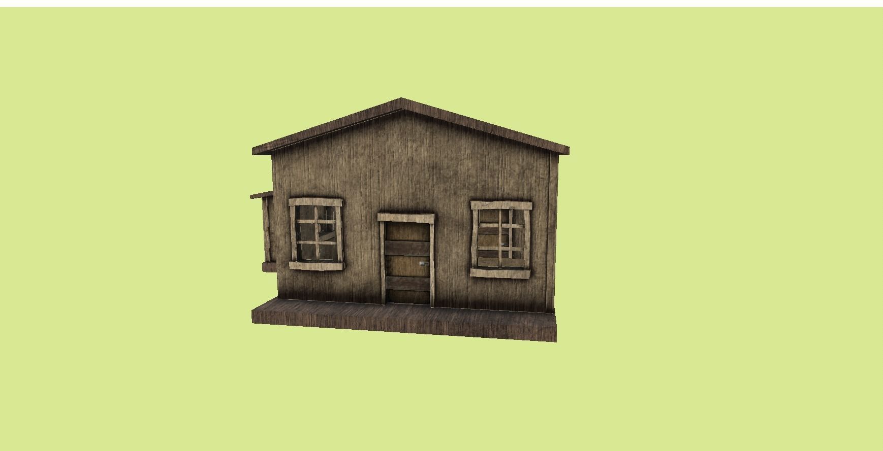 Western House 02 - Wild West Building - Backdrop Full Perm Low-poly 3D model_3
