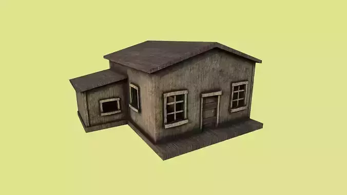 Western House 02 - Wild West Building - Backdrop Full Perm Low-poly 3D model