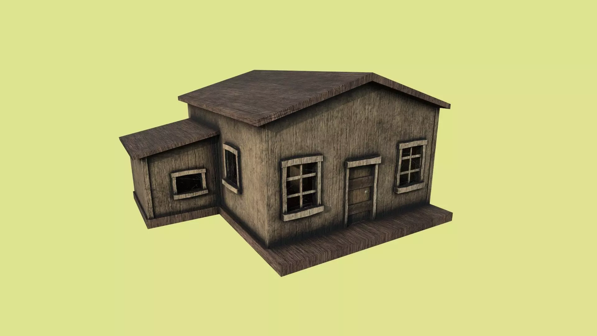 Western House 02 - Wild West Building - Backdrop Full Perm Low-poly 3D model_0