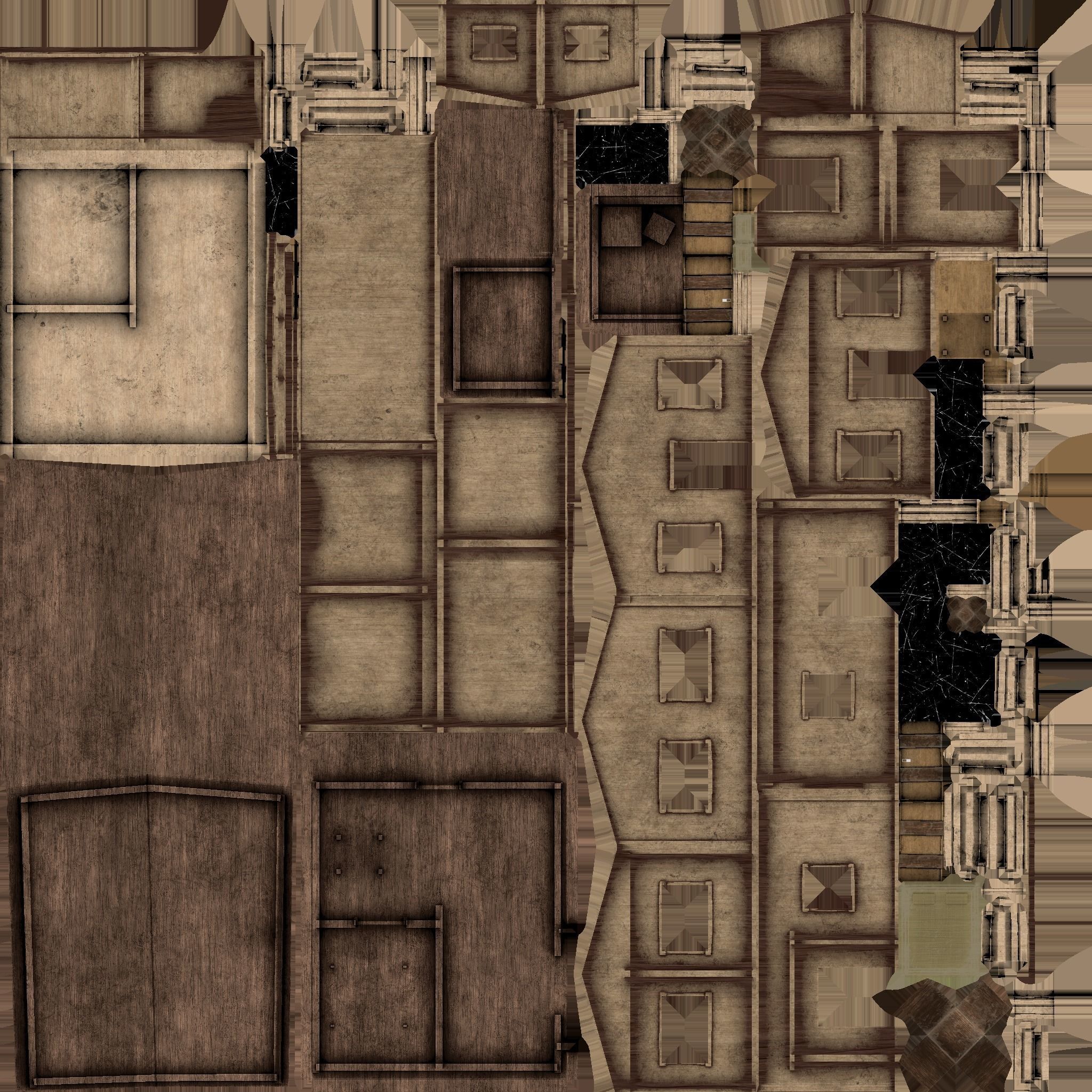 Western House 02 - Wild West Building - Backdrop Full Perm Low-poly 3D model_15