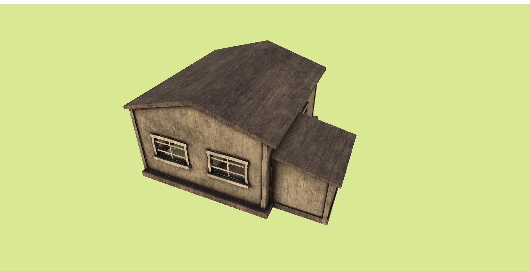 Western House 02 - Wild West Building - Backdrop Full Perm Low-poly 3D model_4