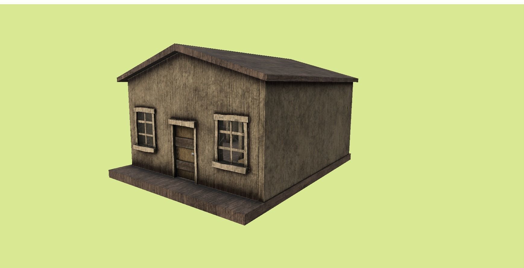 Western House 02 - Wild West Building - Backdrop Full Perm Low-poly 3D model_5