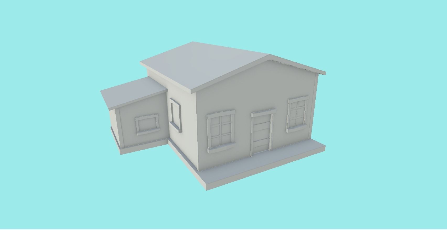 Western House 02 - Wild West Building - Backdrop Full Perm Low-poly 3D model_10