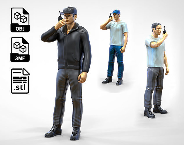N2 Race Marshal with Radio 3D print model