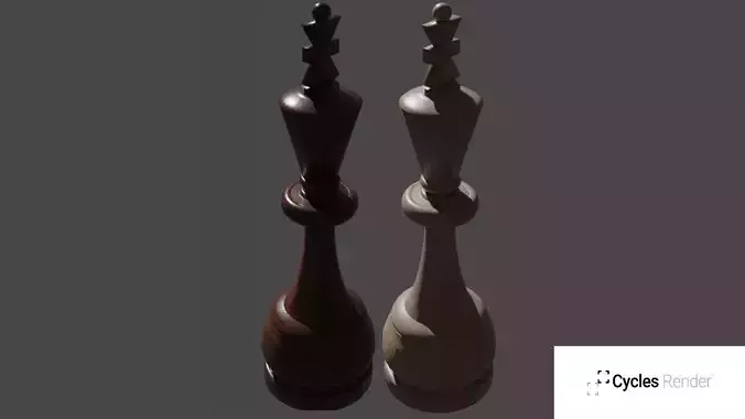 Wooden King Chess Piece 3D model