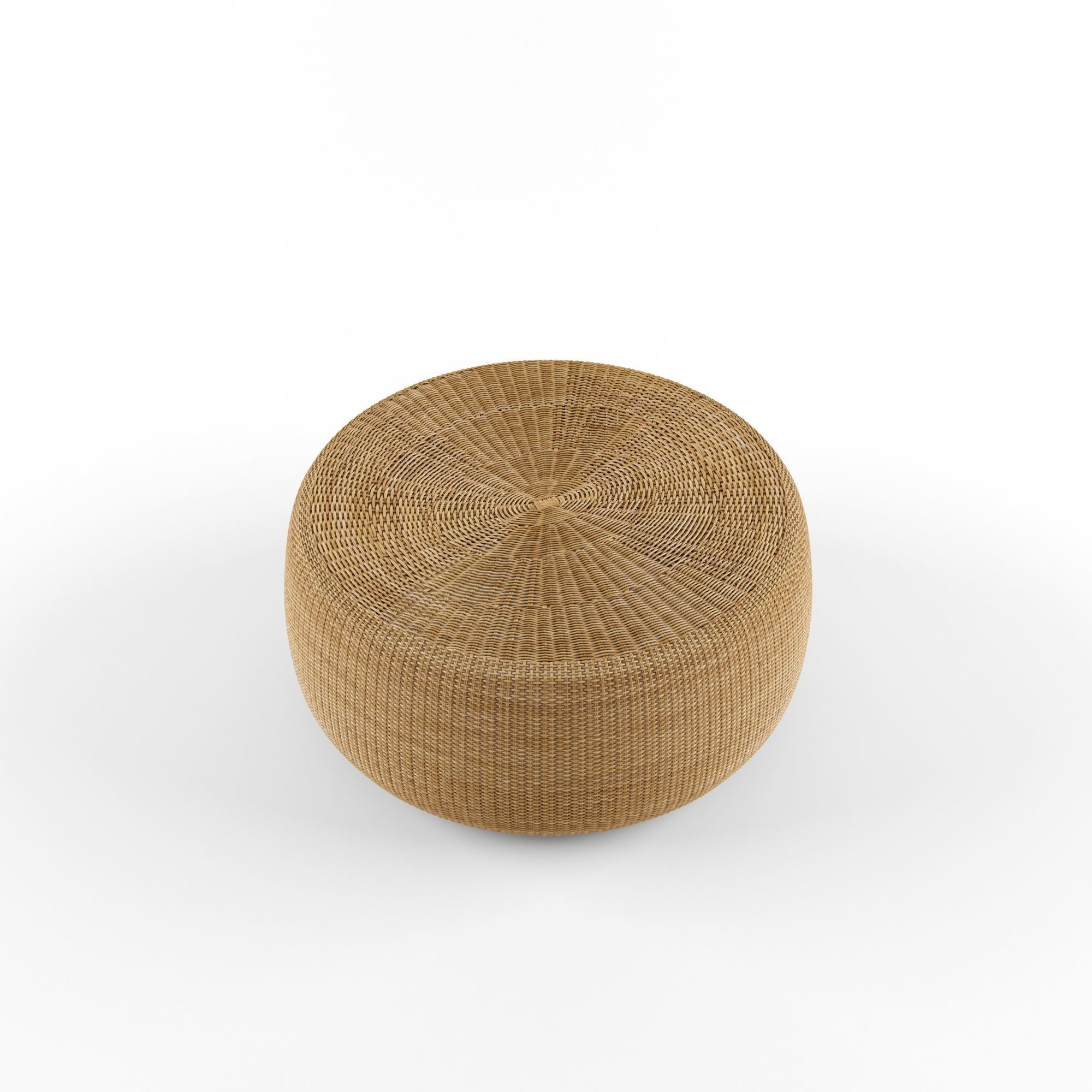 Low table with ottoman 3D model_3