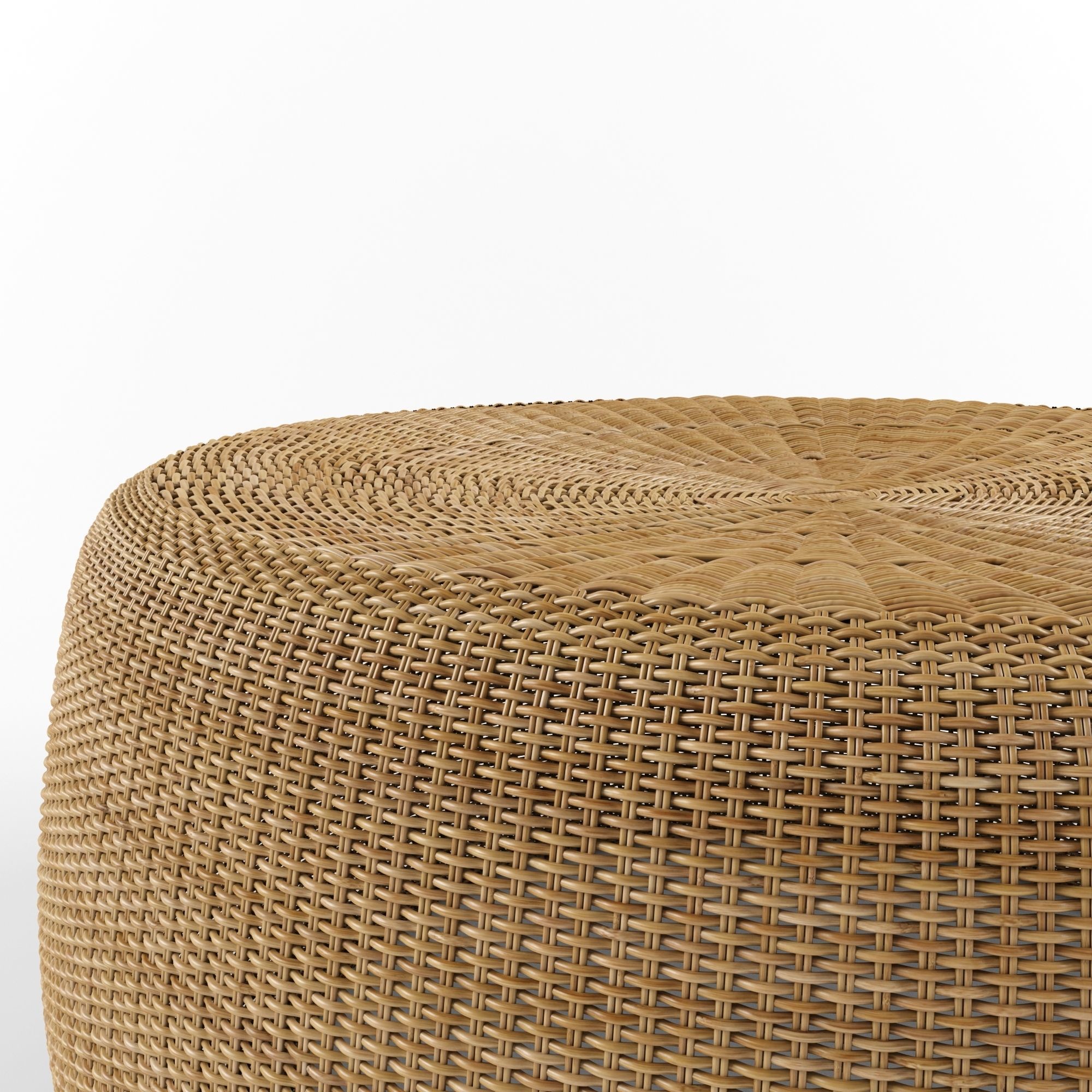 Low table with ottoman 3D model_2