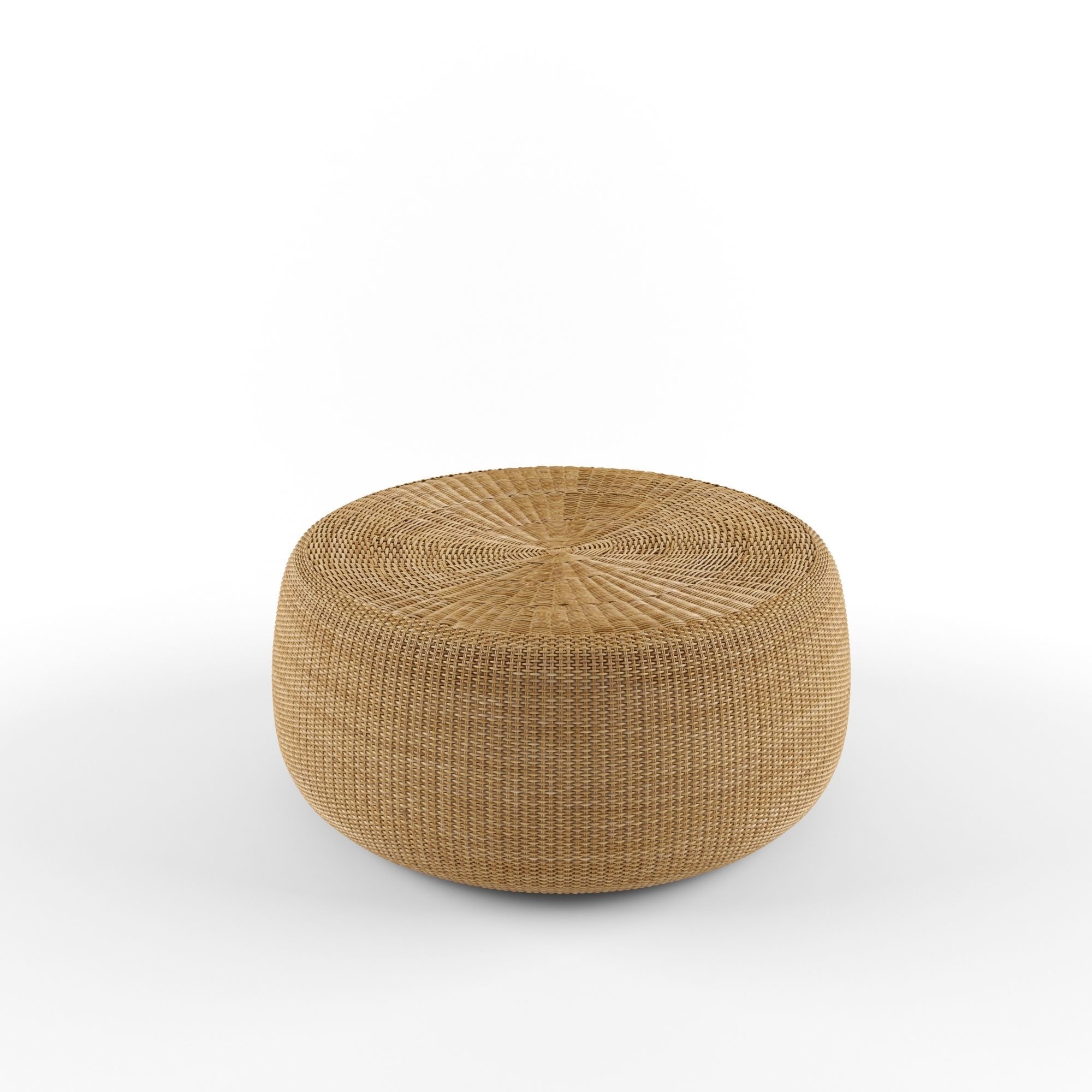 Low table with ottoman 3D model_1