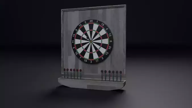 Dart Model board with darts