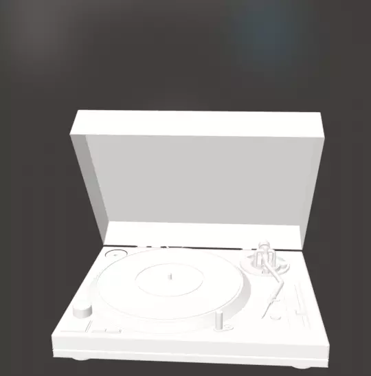 Turntable with cover Free 3D model