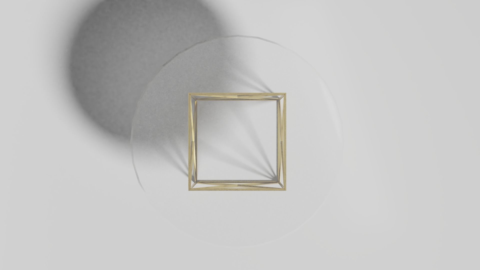 Glass table Low-poly 3D model_5