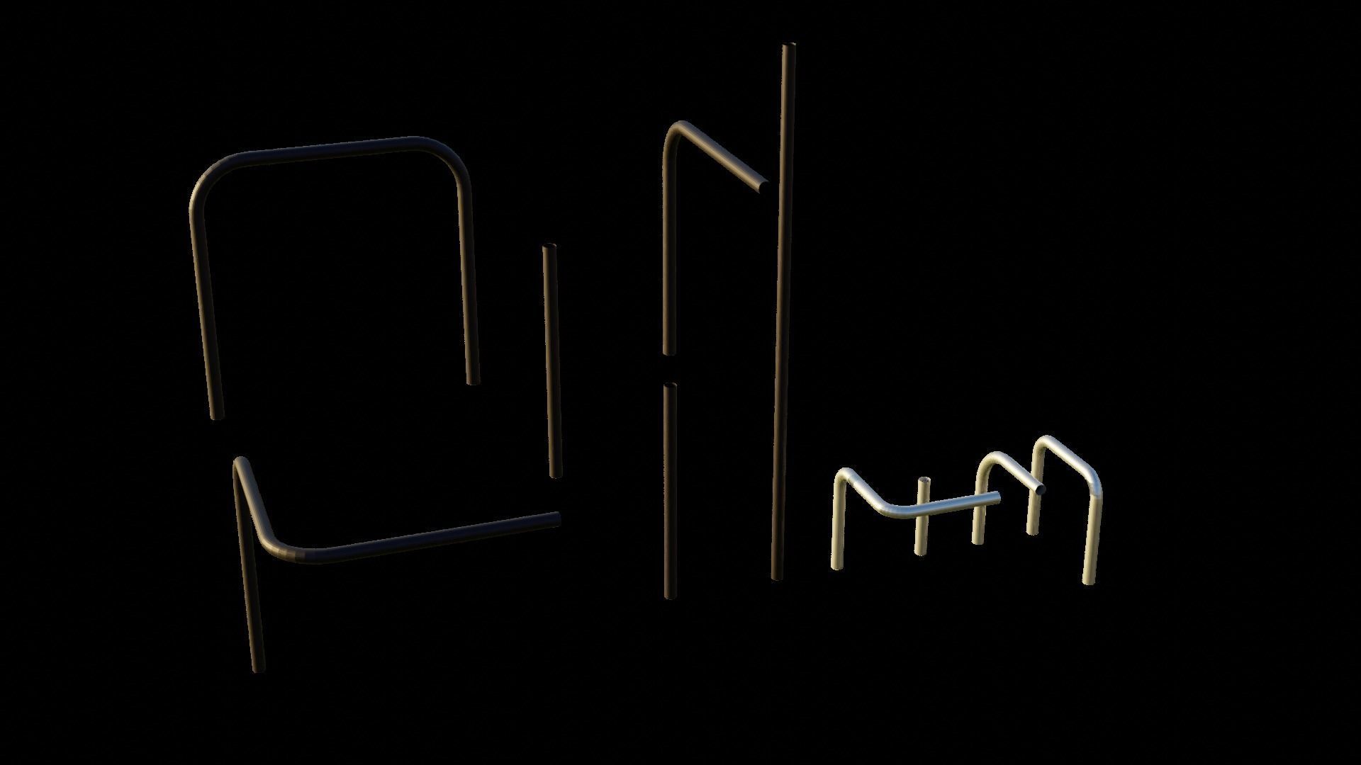 Simple Pipes Pack Free 3D model_4