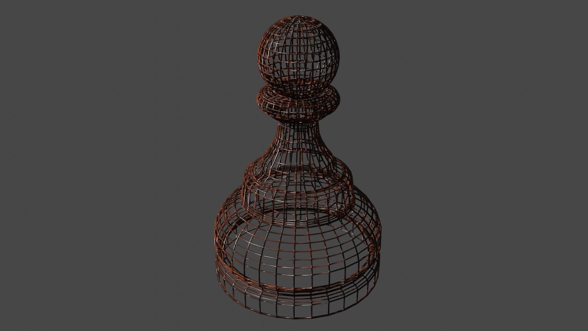 Wooden Pawn Chess Pieces 3D model_6