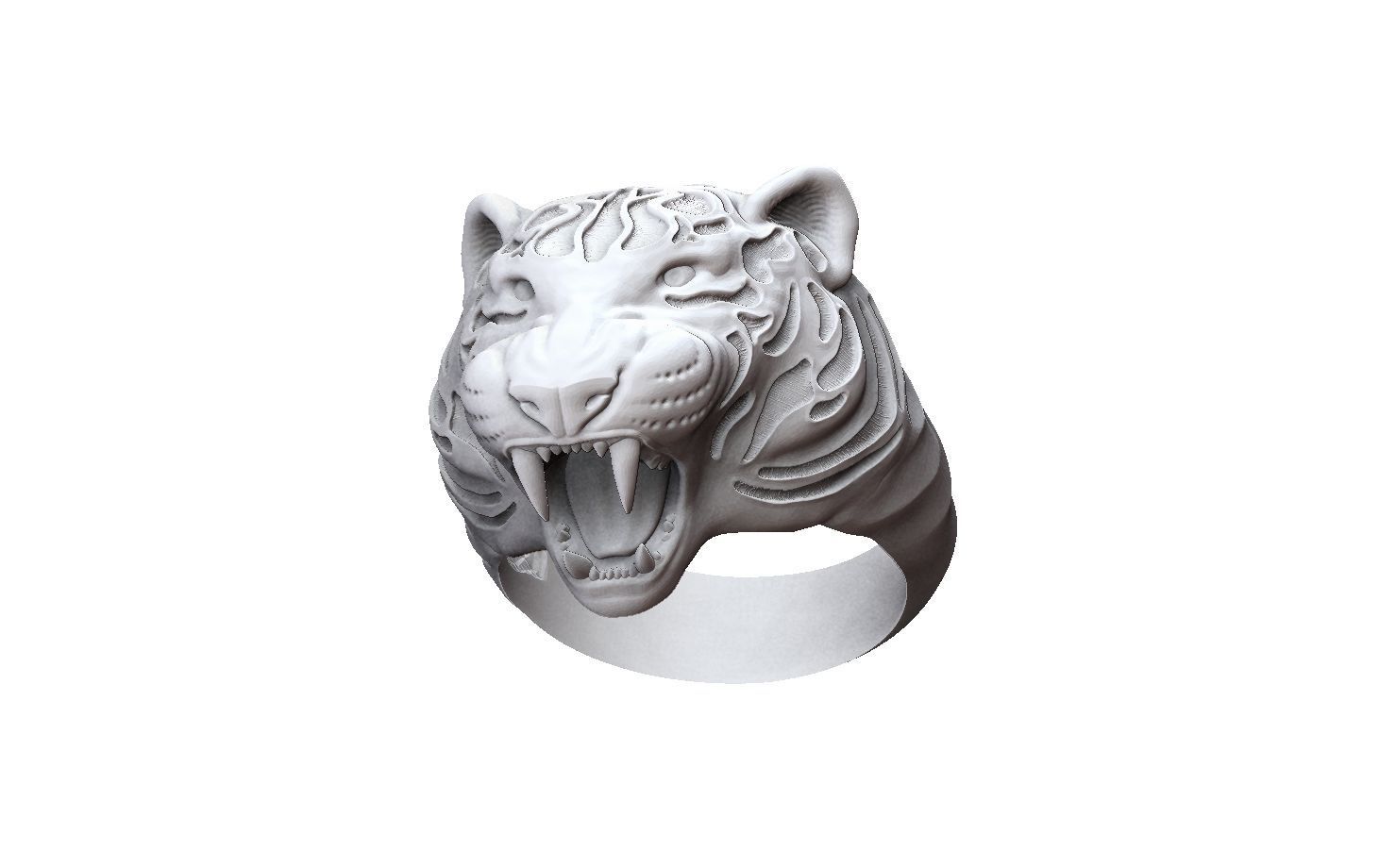 Tiger rings 3D print model_3