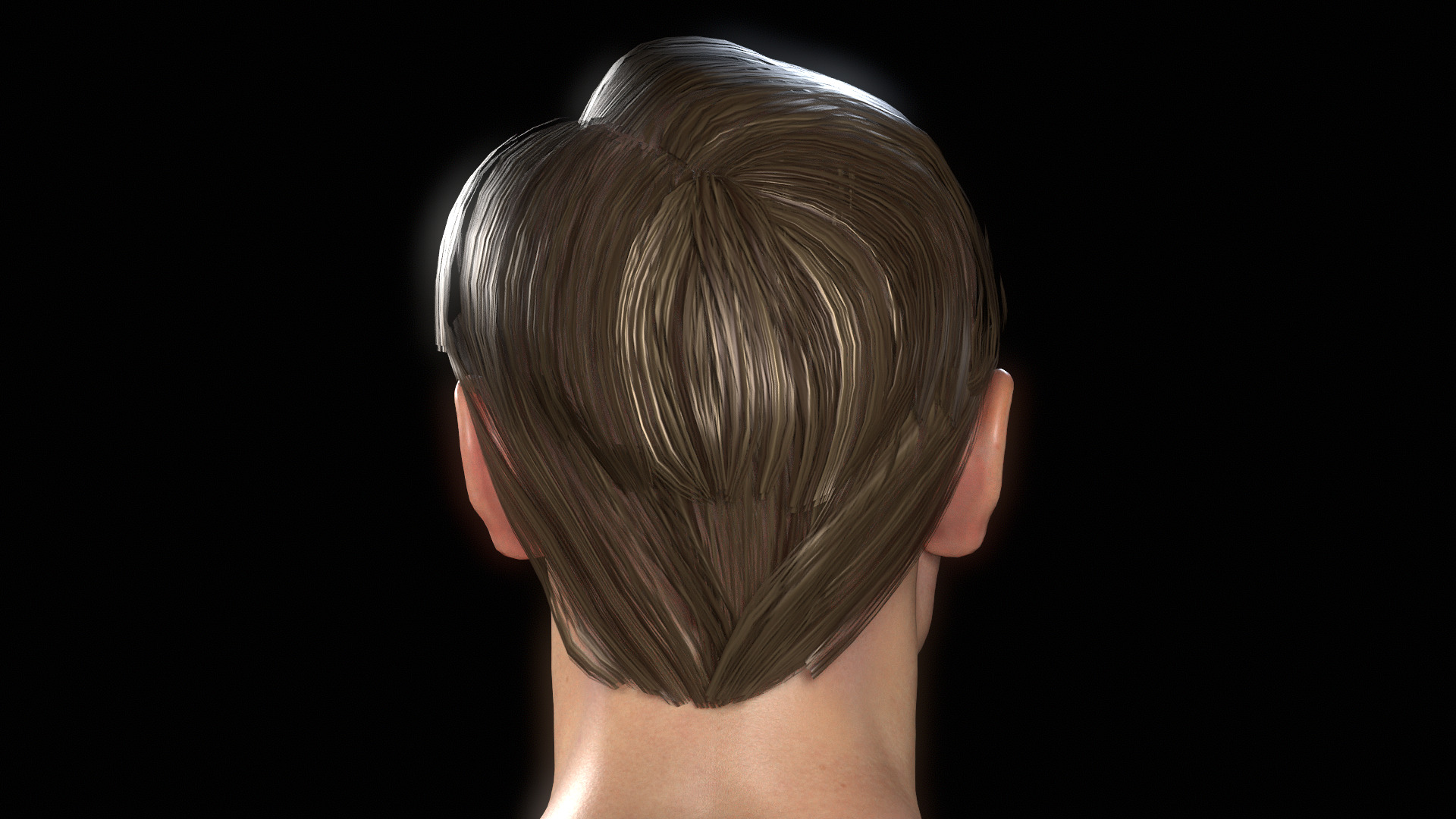 MIchael Fassbender Portrait Low-poly 3D model_6