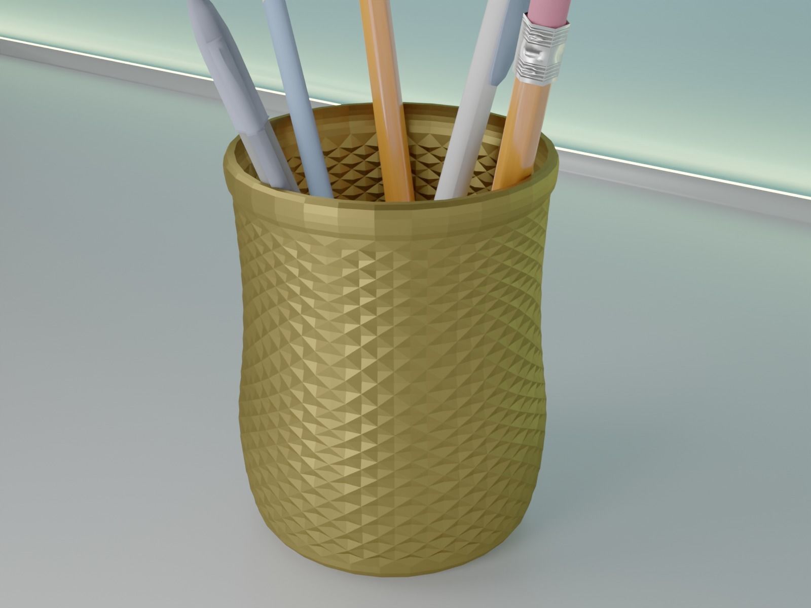 pencil holder or pot planter 32 a 3D print model_4