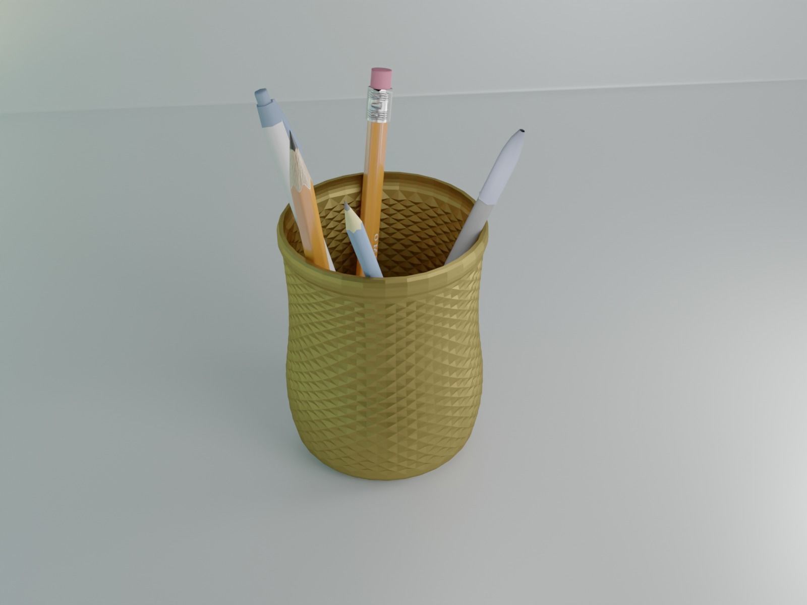 pencil holder or pot planter 32 a 3D print model_7