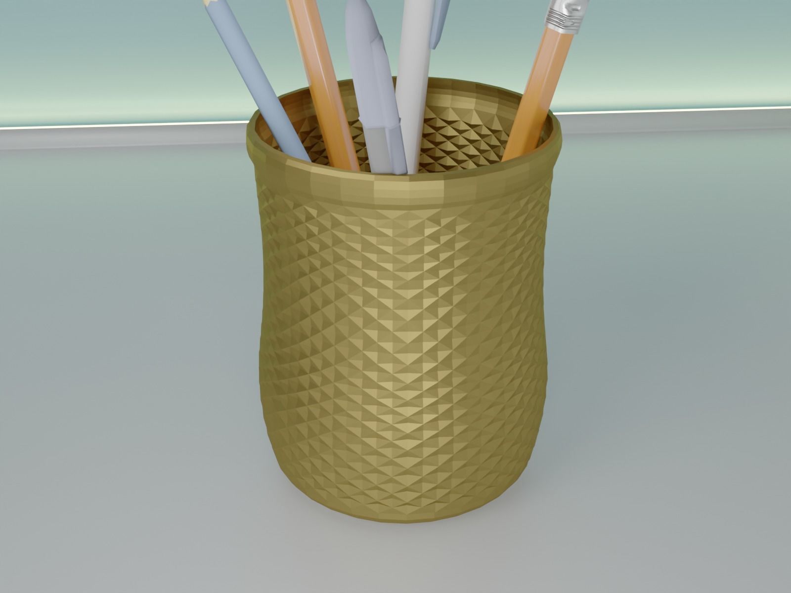pencil holder or pot planter 32 a 3D print model_9