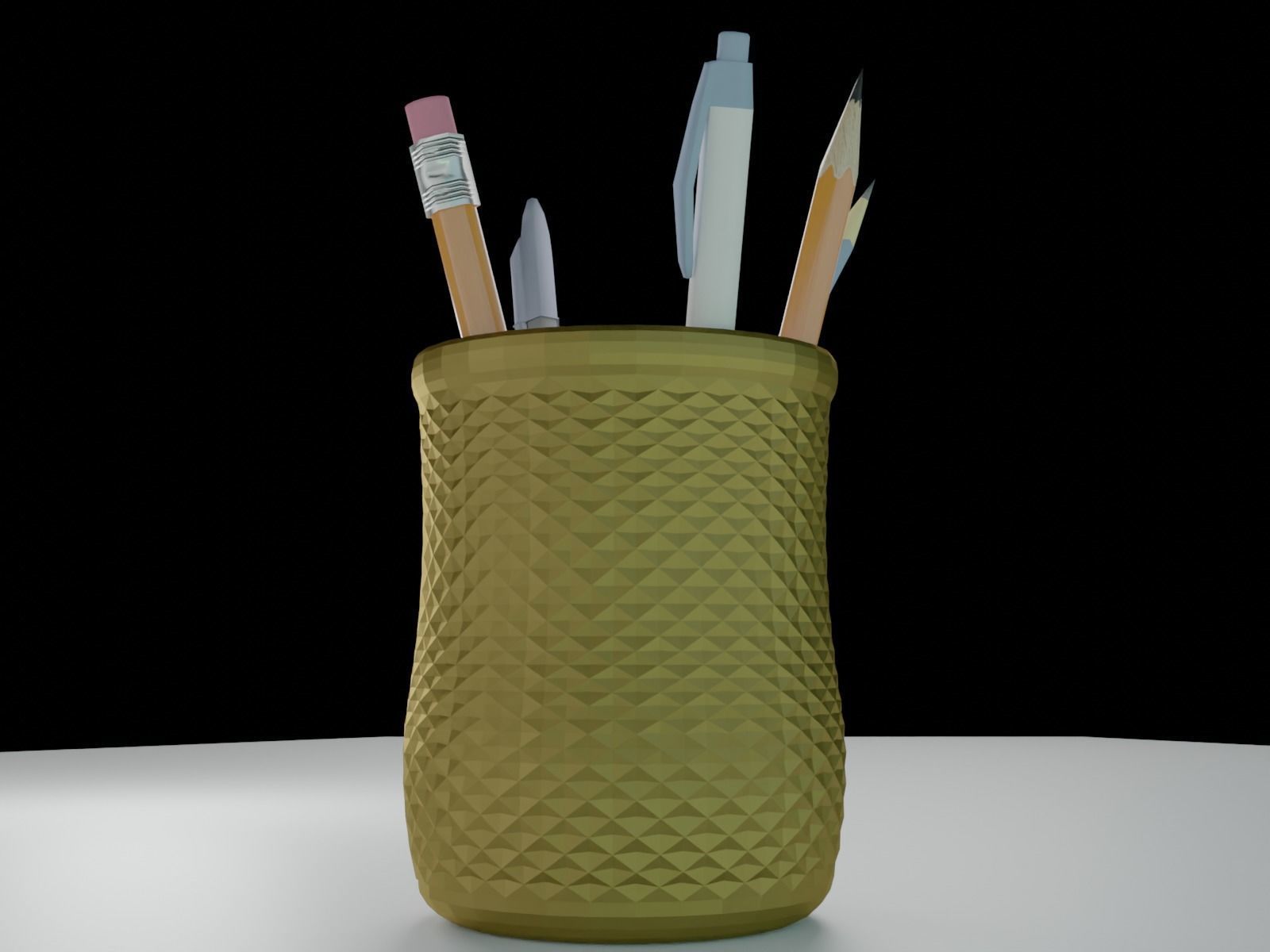 pencil holder or pot planter 32 a 3D print model_8