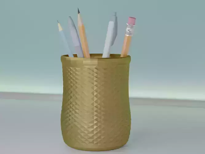 pencil holder or pot planter 32 a 3D print model